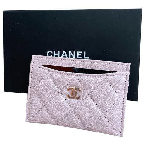 chanel pink deerskin card holder|Chanel Pink Card Holder .